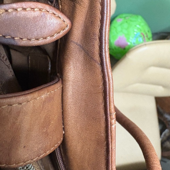 Vintage Fossil 1954 Brown Leather 75082 Shoulder Bag - Picture 8 of 10